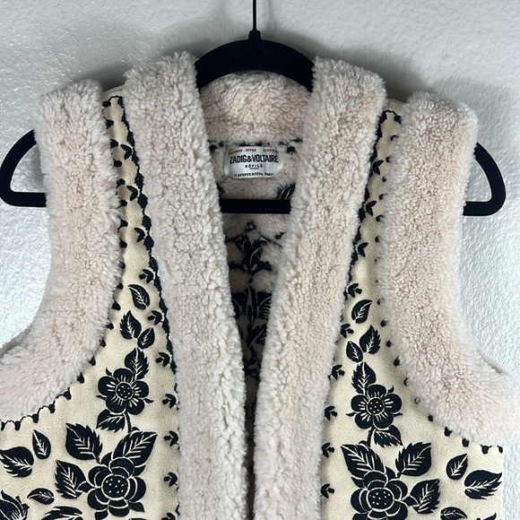 (SOLD) Zadig & Voltaire Feti Shearling Cardigan Vest - Picture 9 of 15